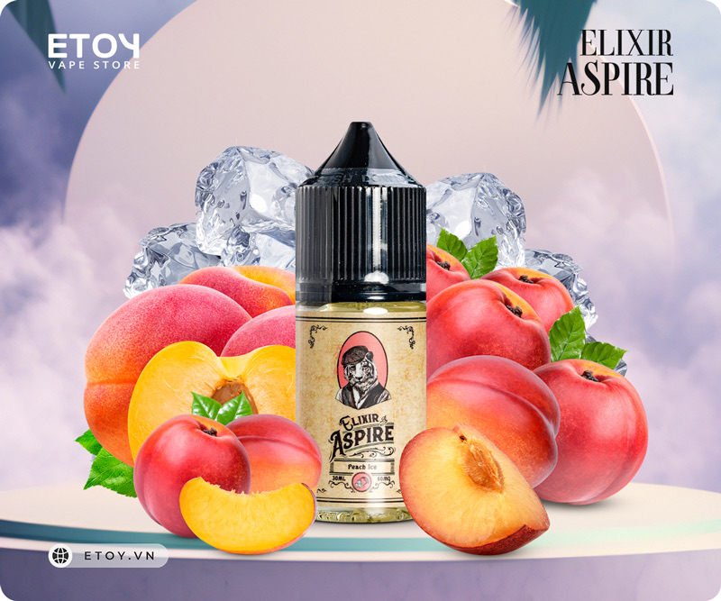 Aspire Elixir Salt Peach Ice 30ml - Tinh Dầu Vape Pod Chính Hãng