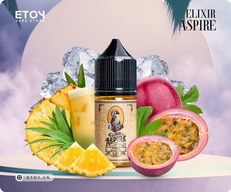 Aspire Elixir Salt Pineapple Passion Fruit 30ml - Tinh Dầu Vape Pod Chính Hãng