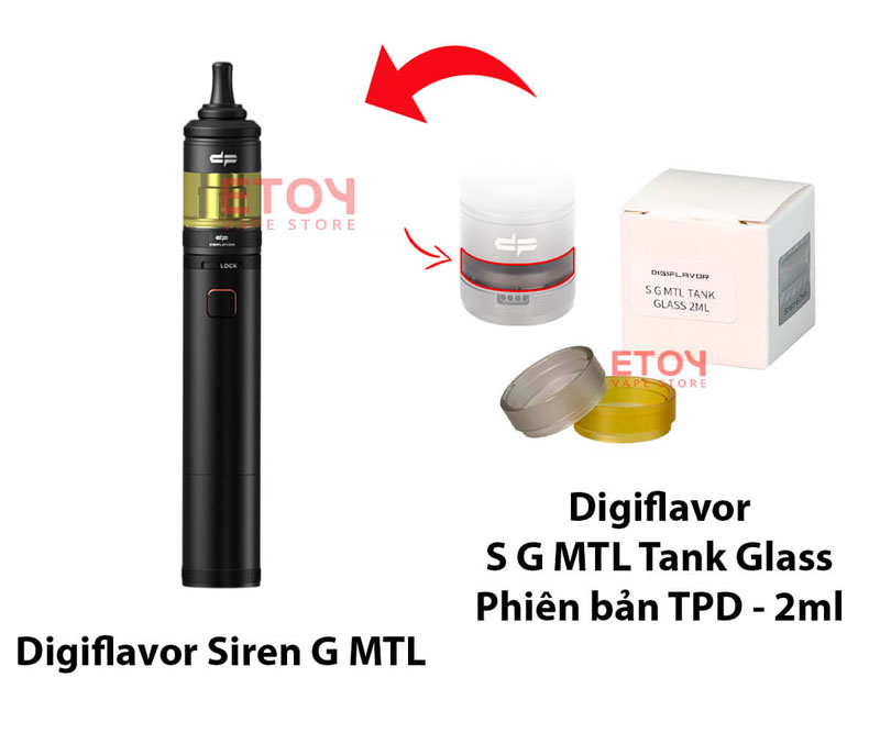 Combo 2 Kính Dành Cho Digiflavor SG Tube Kit Chính Hãng