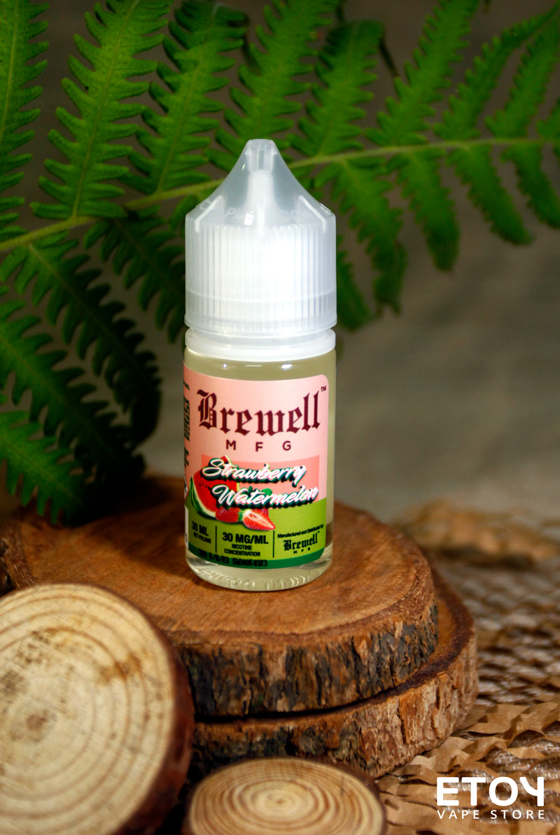 Brewell MFG Salt Strawberry Watermelon 30ml - Tinh Dầu Vape Pod Chính Hãng