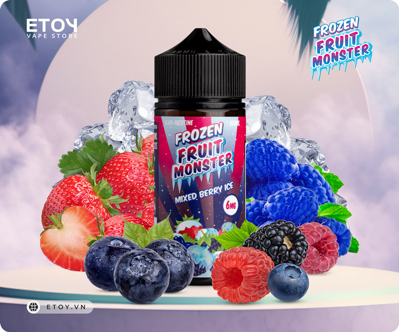 Frozen Fruit Monster Mixed Berry Ice 100ml - Tinh Dầu Vape Pod Chính Hãng