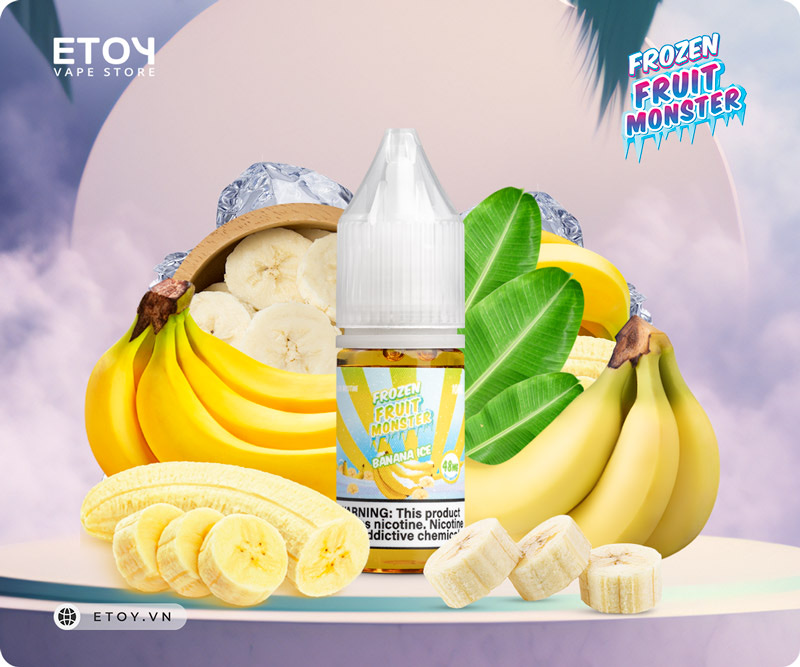 Frozen Fruit Monster Salt Banana Ice 10ml - Tinh Dầu Vape Pod Chính Hãng