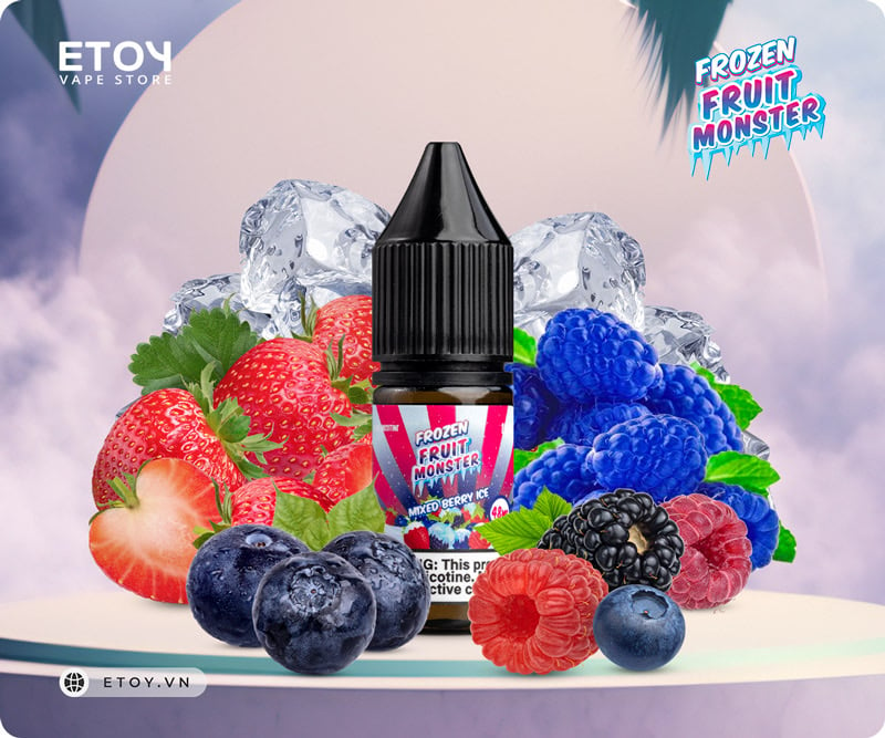 Frozen Fruit Monster Salt Mixed Berry Ice 10ml - Tinh Dầu Vape Pod Chính Hãng