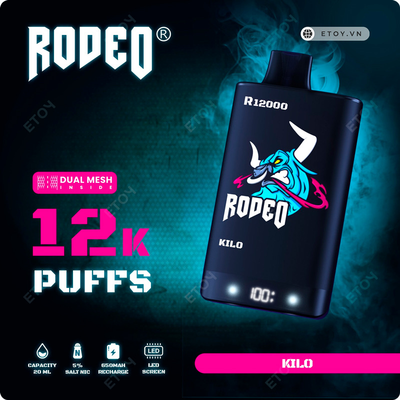 Gcore Rodeo R12000 Kilo - Vape Pod 1 Lần 12000 Hơi