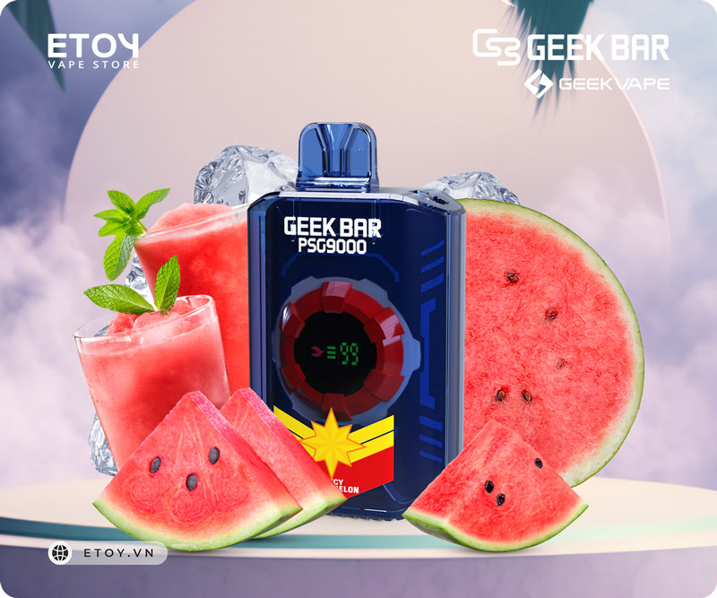 Geek Bar PSG9000 Juicy Watermelon - Vape Pod 1 Lần 9000 Hơi