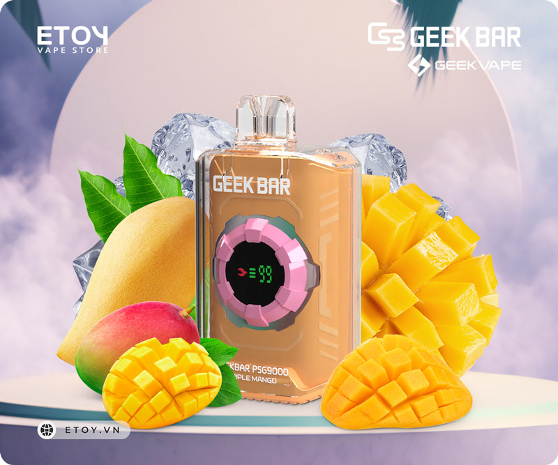 Geek Bar PSG9000 Triple Mango - Vape Pod 1 Lần 9000 Hơi