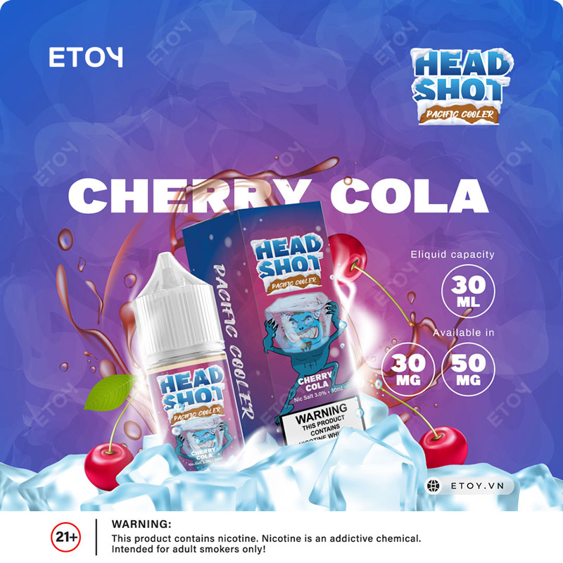 Head Shot Pacific Cooler Salt vị cola kết hợp cùng cherry