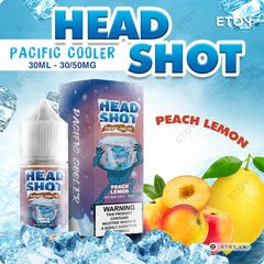 Head Shot Pacific Cooler Salt Peach Lemon 30ml - Tinh Dầu Vape Pod Chính Hãng