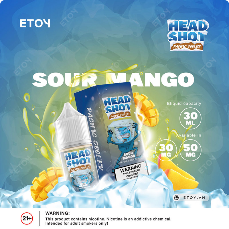 Head Shot Pacific Cooler Salt Sour Mango 30ml
