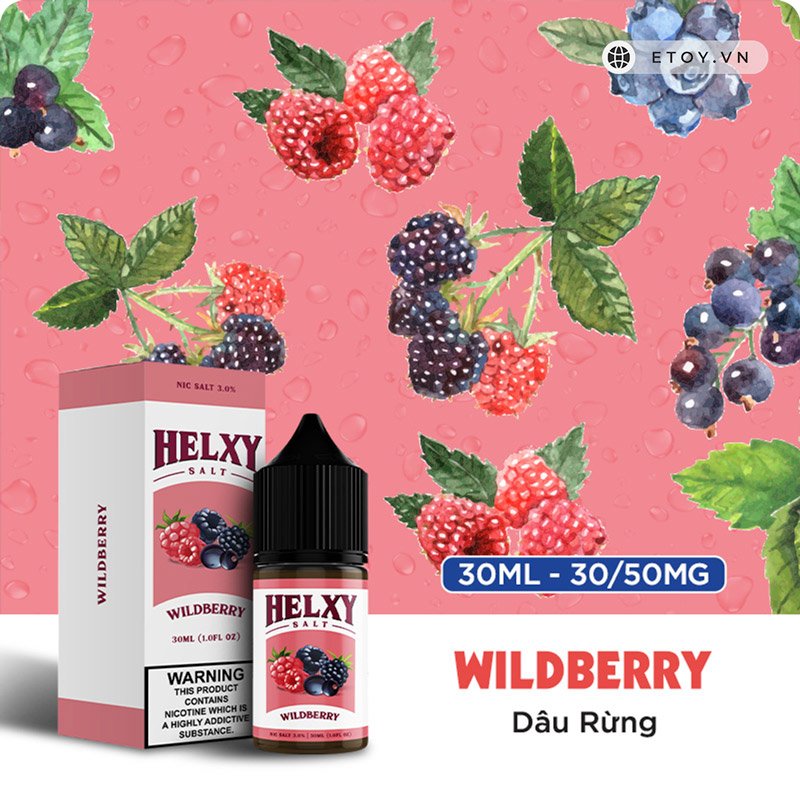 Helxy Saltnic Wildberry 30ml - Tinh Dầu Vape Pod Chính Hãng