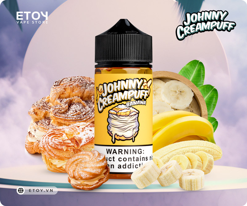 Johnny Creampuff Banana 100ml - Tinh Dầu Vape Mỹ