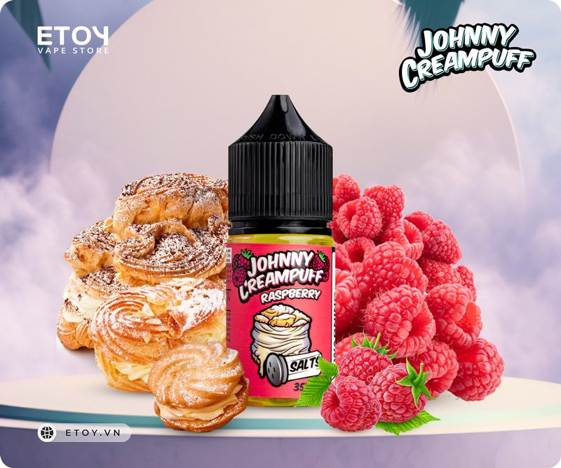 Johnny Creampuff Salt Raspberry 30ml - Tinh Dầu Vape Mỹ