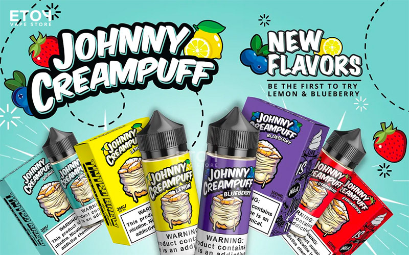 Johnny Creampuff Blueberry 100ml - Tinh Dầu Vape Freebase Chính Hãng