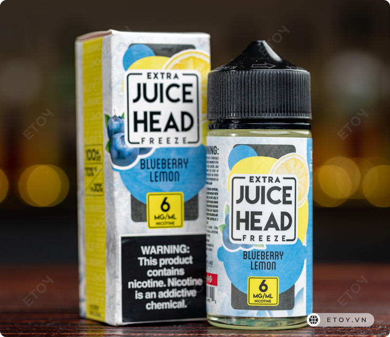 Juice Head Extra Freeze Blueberry Lemon 100ml - Tinh Dầu Vape Freebase Chính Hãng