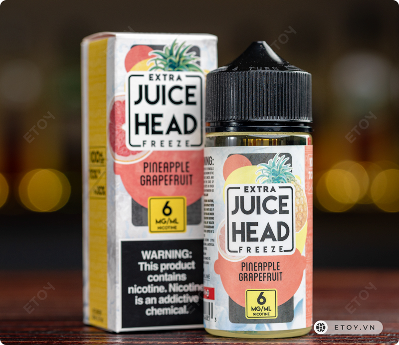 Juice Head Extra Freeze Pineapple Grapefruit 100ml - Tinh Dầu Vape Freebase Chính Hãng