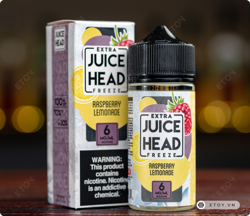 Juice Head Extra Freeze Raspberry Lemonade 100ml - Tinh Dầu Vape Freebase Chính Hãng