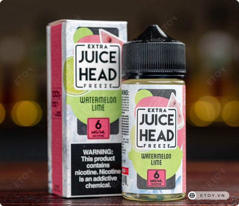 Juice Head Extra Freeze Watermelon Lime 100ml - Tinh Dầu Vape Freebase Chính Hãng