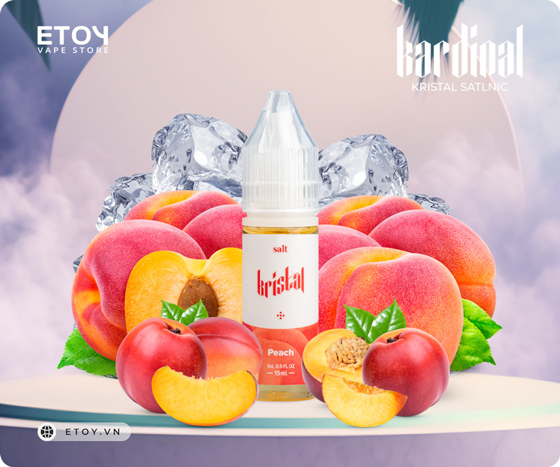 Kardinal Kristal Salt Peach 15ml - Tinh Dầu Vape Malay