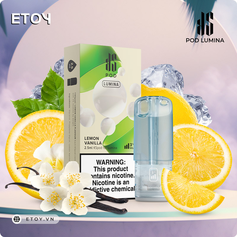 Pod Dầu Kardinal KSpod Lumina Lemon Vanilla Dùng Cho Máy Relx