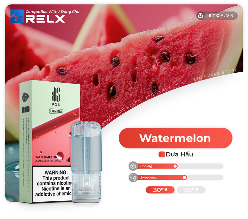 Pod Dầu Kardinal KSpod Lumina Watermelon Dùng Cho Máy Relx