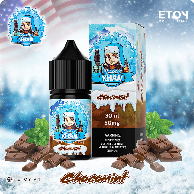 Khan Extra Cool Salt Chocomint 30ml - Tinh Dầu Vape Mỹ