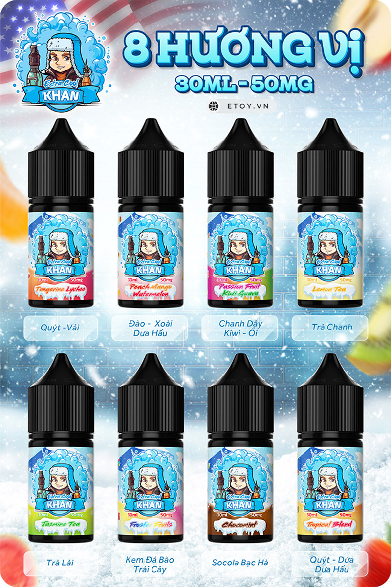 Khan Extra Cool Salt Chocomint 30ml - Tinh Dầu Vape Mỹ