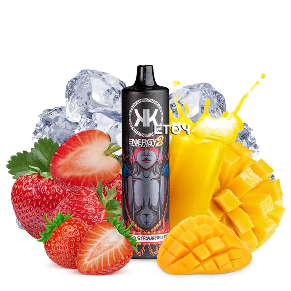 KK Energy 2 Mango Strawberry Ice 8000 Hơi - Vape Pod Dùng 1 Lần Sạc Được