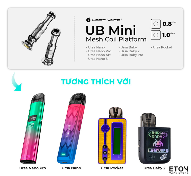 Lost Vape UB Mini Mesh Coil Cho Ursa Series Chính Hãng