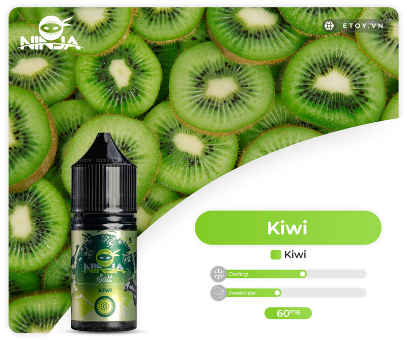 Ninja Salt Kiwi 30ml - Tinh Dầu Vape Pod Chính Hãng