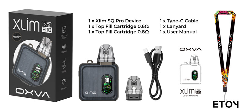 Quy cách đóng gói của Oxva Xlim SQ Pro Pod Kit