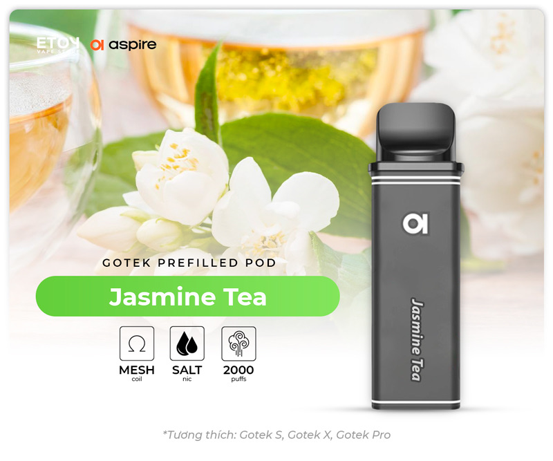 Pod Dầu Aspire Gotek Jasmine Tea Chính Hãng