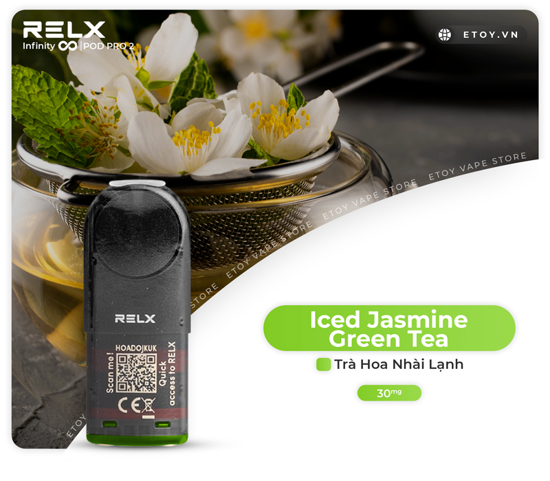 Thông tin cơ bản của Pod Dầu RELX Pod Pro 2 Iced Jasmine Green Tea