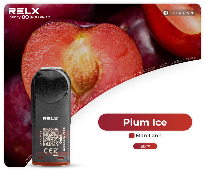 Thông tin cơ bản của Pod Dầu RELX Pod Pro 2 Plum Ice