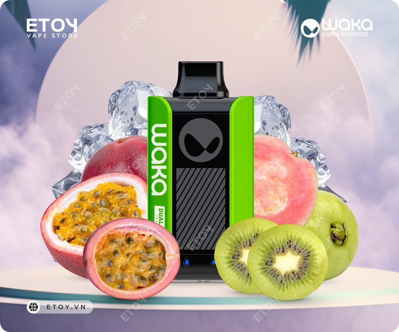 RELX Waka Sopro PA10000 Kiwi Passion Guava - Vape Pod 1 Lần 10000 Hơi