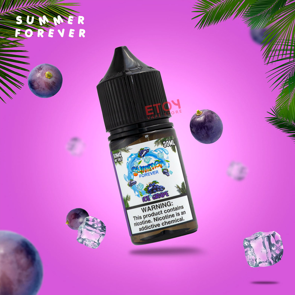 Summer Forever Ice Grape Salt 30ml - Tinh Dầu Vape Mỹ Chính Hãng