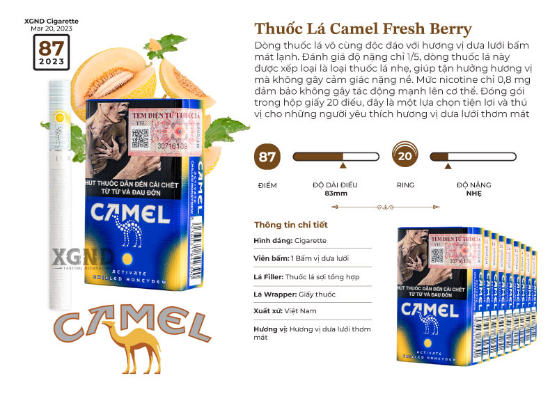 Camel Chilled Honeydew - Thuốc Lá Bấm Camel Vị Dưa Lưới