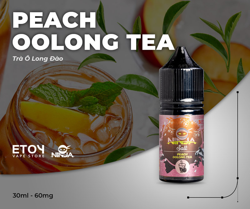 Ninja Salt Peach Oolong Tea 30ml - Tinh Dầu Vape Pod Chính Hãng