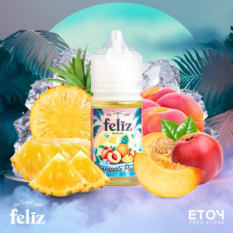 Feliz Fruit Salt Pineapple Peach 30ml - Tinh Dầu Vape Mỹ