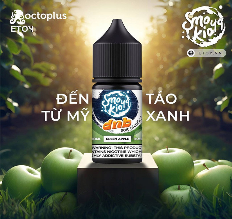 Smokio 49 DNB Salt Green Apple 30ml - Tinh Dầu Vape Mỹ