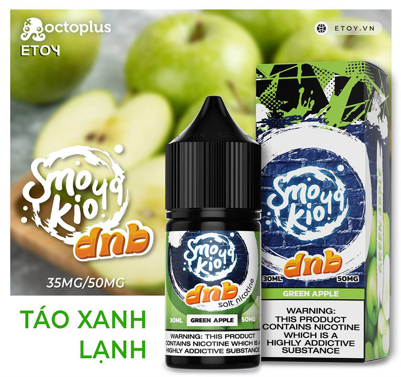 Smokio 49 DNB Salt Green Apple 30ml - Tinh Dầu Vape Mỹ