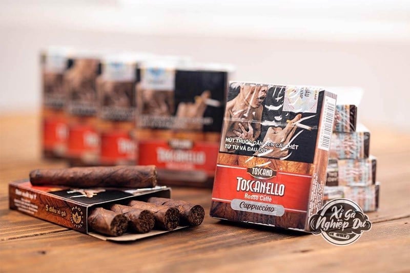 Cigar Toscano Toscanello Rosso Caffe Cappuccino - Xì Gà Mini Ý Chính Hãng