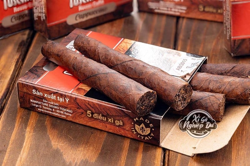 Cigar Toscano Toscanello Rosso Caffe Cappuccino - Xì Gà Mini Ý Chính Hãng