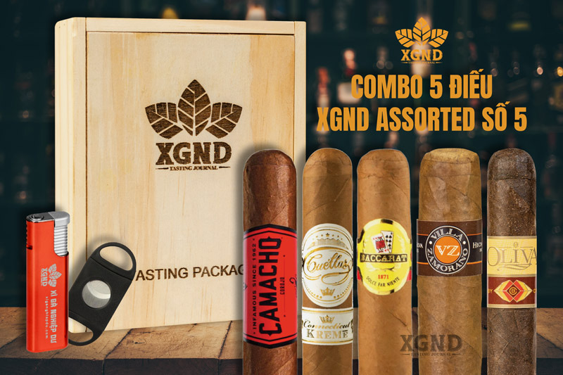 Combo 5 Điếu Xì Gà XGND Assorted Số 5 Chính Hãng