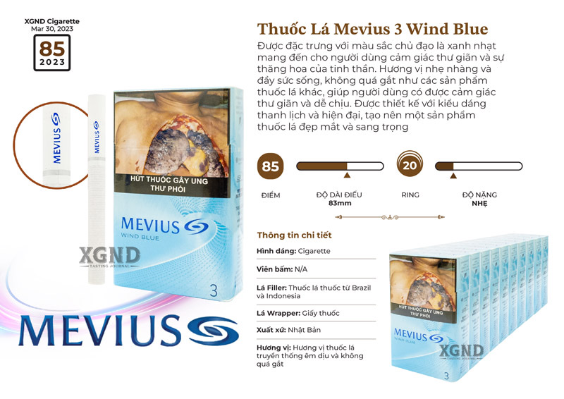 Mevius Wind Blue - Thuốc Lá Mevius 3 Chính Hãng