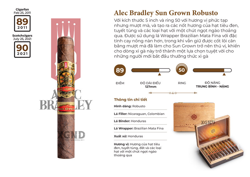 Xì Gà Alec Bradley Sun Grown Robusto - Cigar Chính Hãng