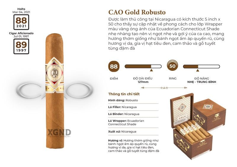 Xì Gà CAO Gold Robusto - Cigar Chính Hãng