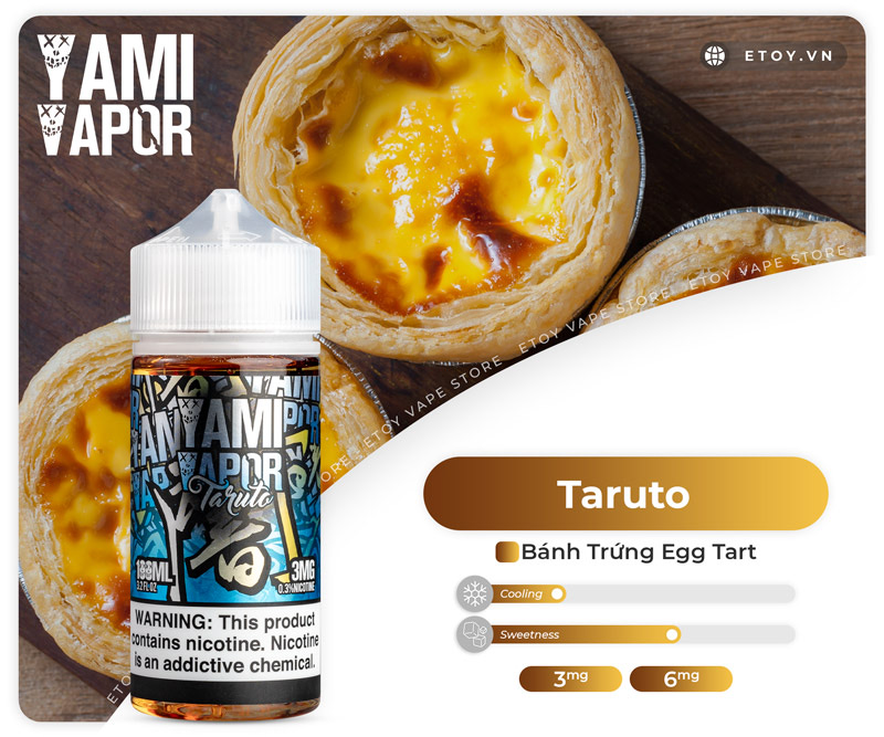 Yami Vapor Taruto 100ml - Tinh Dầu Vape Mỹ