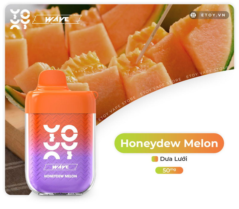 Yoxy Wave Honeydew Melon - Vape Pod 1 Lần 9000 Hơi