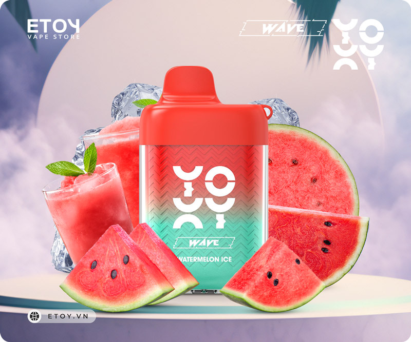 Yoxy Wave Watermelon Ice - Vape Pod 1 Lần 9000 Hơi