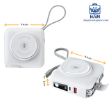 Sạc dự phòng WiWU ALL-ROUND 6-in-1 45W 15.000mAh Wi-P051: Kèm cáp, sạc không dây 15W, đế đỡ